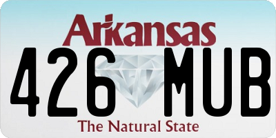 AR license plate 426MUB
