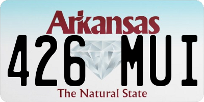 AR license plate 426MUI