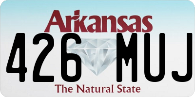 AR license plate 426MUJ