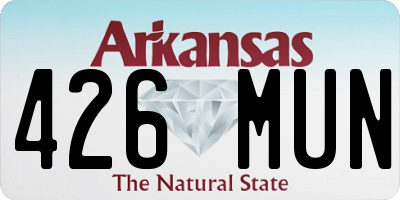 AR license plate 426MUN