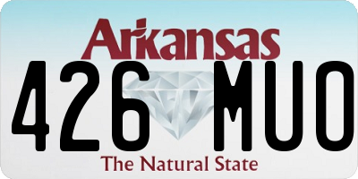 AR license plate 426MUO
