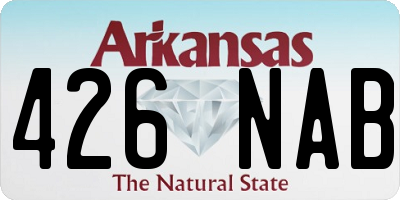 AR license plate 426NAB