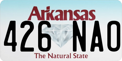 AR license plate 426NAO
