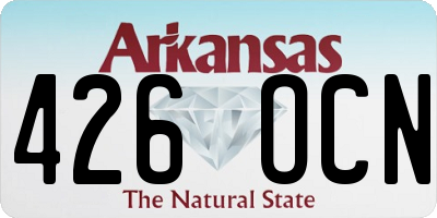 AR license plate 426OCN