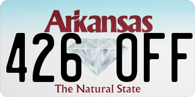 AR license plate 426OFF