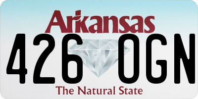 AR license plate 426OGN