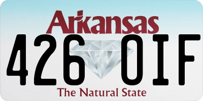 AR license plate 426OIF