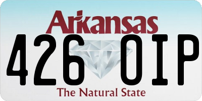 AR license plate 426OIP
