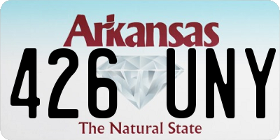 AR license plate 426UNY