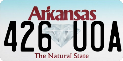 AR license plate 426UOA