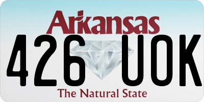 AR license plate 426UOK