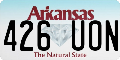 AR license plate 426UON