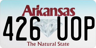 AR license plate 426UOP