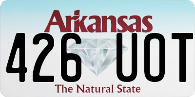 AR license plate 426UOT