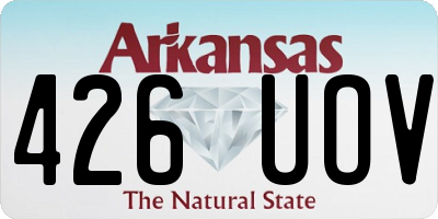 AR license plate 426UOV