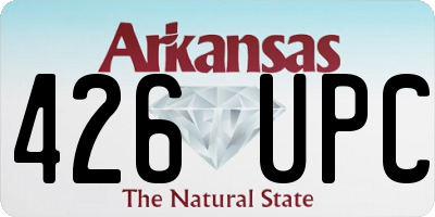 AR license plate 426UPC