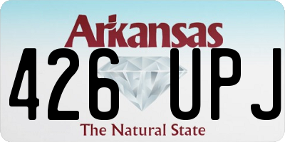 AR license plate 426UPJ