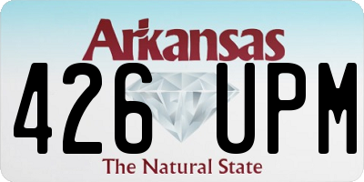 AR license plate 426UPM