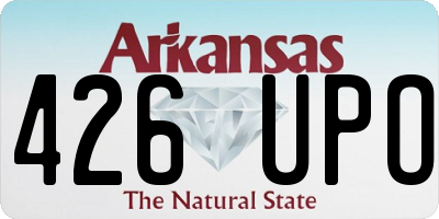 AR license plate 426UPO
