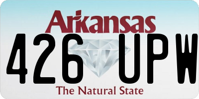 AR license plate 426UPW