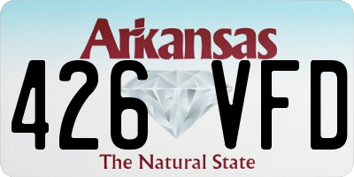 AR license plate 426VFD