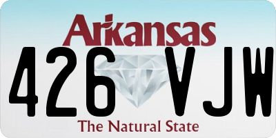 AR license plate 426VJW