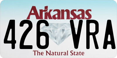 AR license plate 426VRA
