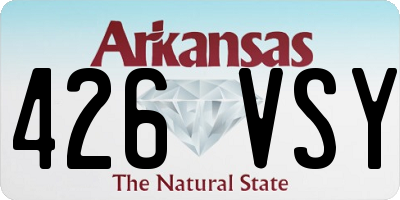 AR license plate 426VSY