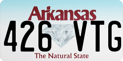 AR license plate 426VTG