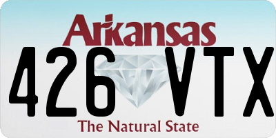AR license plate 426VTX