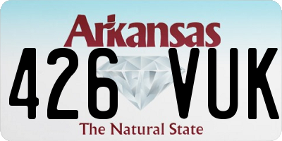 AR license plate 426VUK