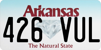 AR license plate 426VUL