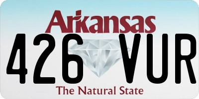 AR license plate 426VUR