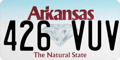 AR license plate 426VUV
