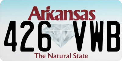 AR license plate 426VWB