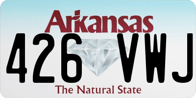 AR license plate 426VWJ