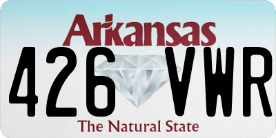 AR license plate 426VWR