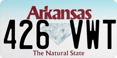 AR license plate 426VWT