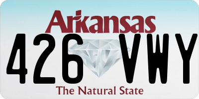 AR license plate 426VWY