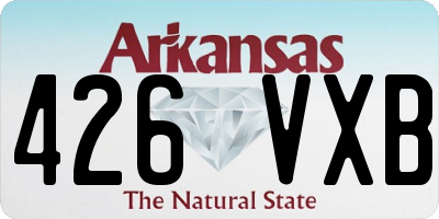 AR license plate 426VXB