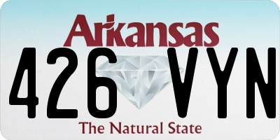 AR license plate 426VYN