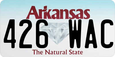 AR license plate 426WAC
