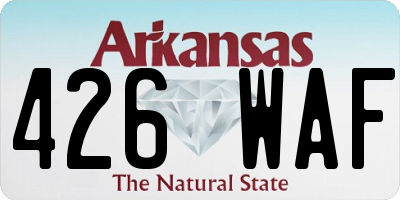 AR license plate 426WAF