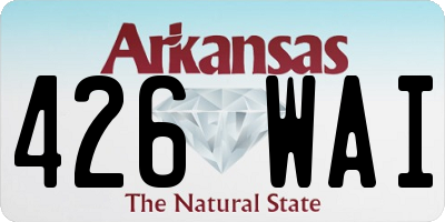 AR license plate 426WAI