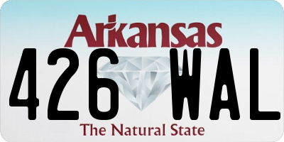AR license plate 426WAL