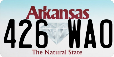 AR license plate 426WAO