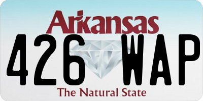 AR license plate 426WAP