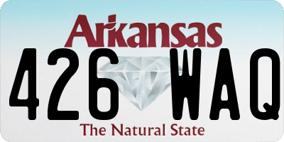 AR license plate 426WAQ