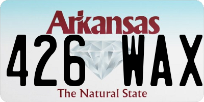 AR license plate 426WAX