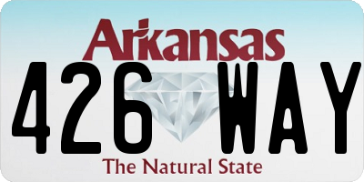 AR license plate 426WAY